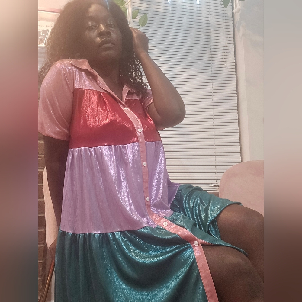 Fun Metalic Sheen Circus Dress